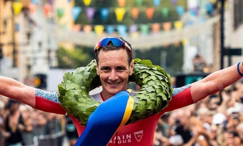 Alistair Brownlee winning a competition