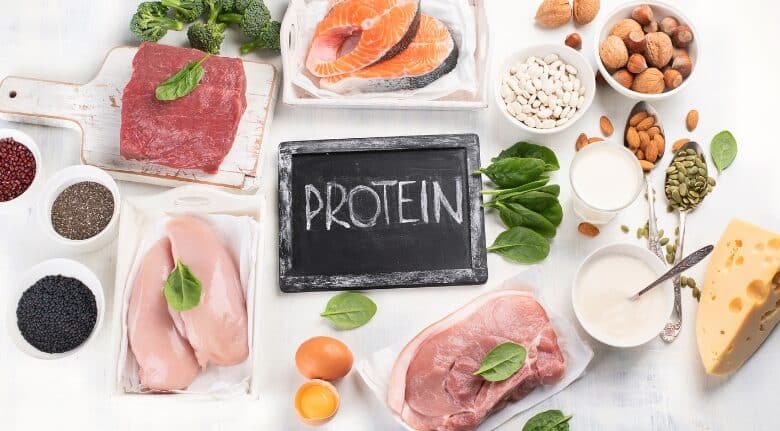 imagem de alimentos ricos em proteínas