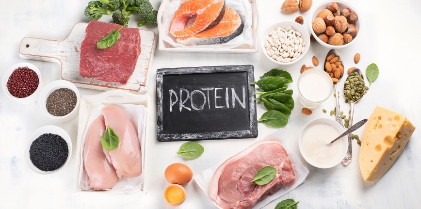 imagen de alimentos ricos en proteínas