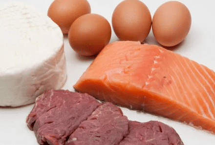 Imagen de proteínas para la cena