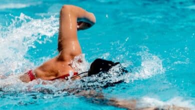 a swimmer using the crawl style