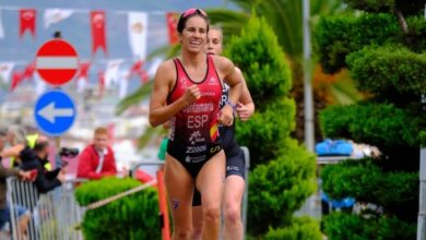 @europetriathlon/ Bild von Cecilia Santamaria im Wettkampf