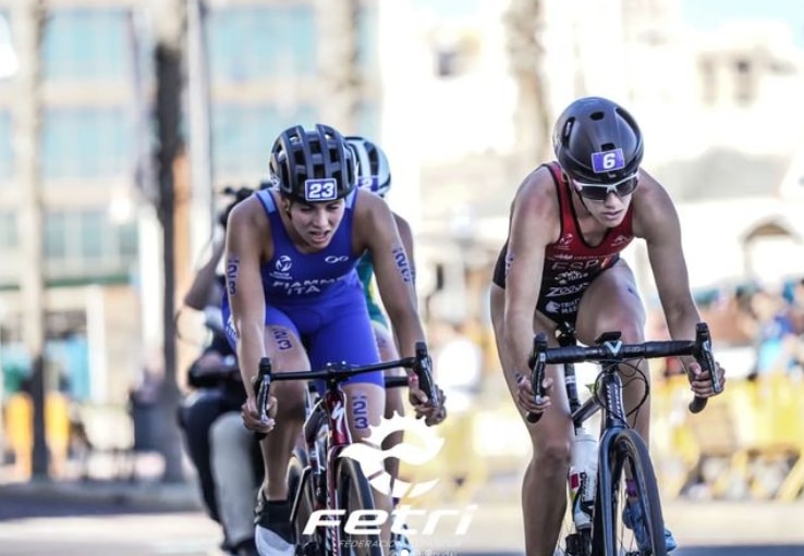 Instagram/ Cecilia Santamaría en el segmento ciclista de Melilla