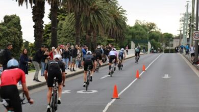 Word Triathlon/ imagen de drafting controlado en una prueb