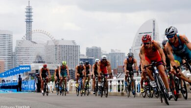 World Triathlon/ imagen del ciclismo en Yokohama