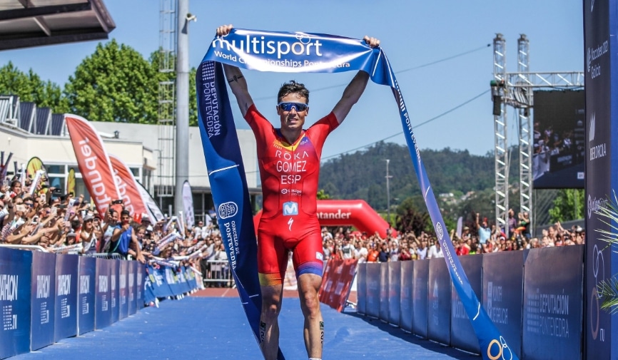 FETRI/ imagen de Javier Gómez Noya ganando en Pontevedra