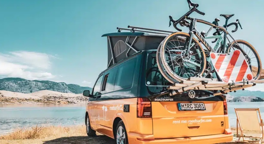 Image of a Camper with bike rack