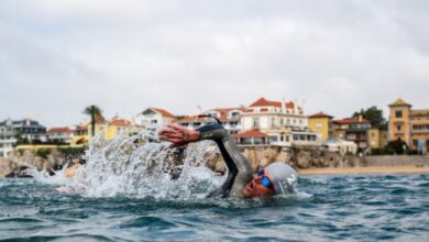 Un nageur au Swim Challenge Cascais