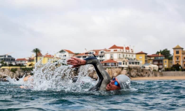 A swimmer at the Swim Challenge Cascais