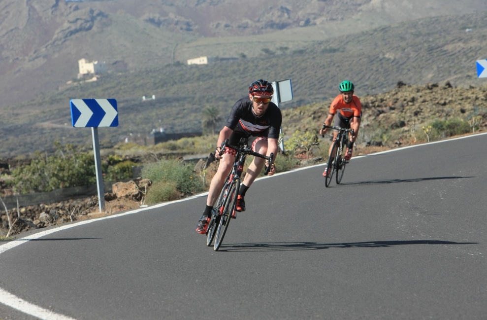 ClubLaSanta/ Bild einiger Radfahrer auf Lanzarote
