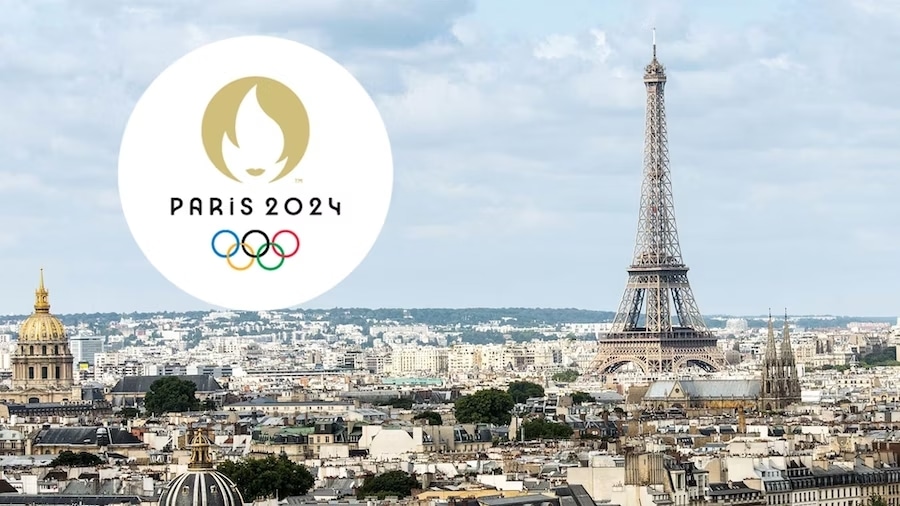 Plakat der Olympischen Spiele in Paris