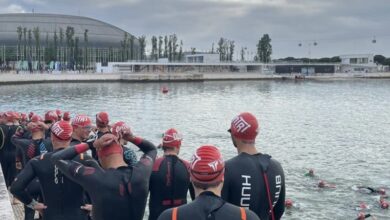 Immagine della partenza di nuoto al TRITON LIsboa