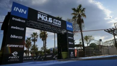 FETRI/Immagine del traguardo del Triathlon LD 140.6INN