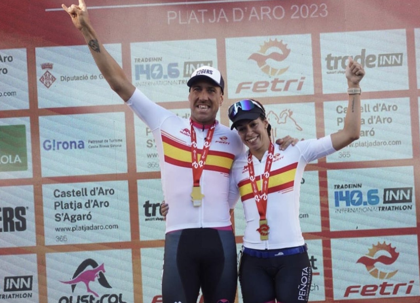FETRI/ Emilio Aguayo und Patricia Bueno Spanische Meister im Triathlon LD.
