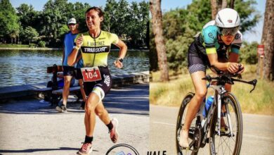 Zwei Triathleten im Half Madrid