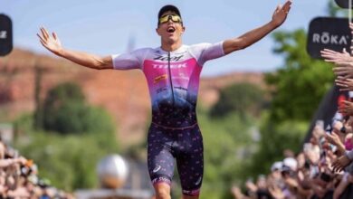 Instagram/ Sam Long vince all'IRONMAN 70.3 Sant George