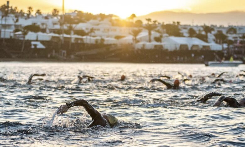 IRONMAN/ immagine del nuoto a Puerto del Carmen