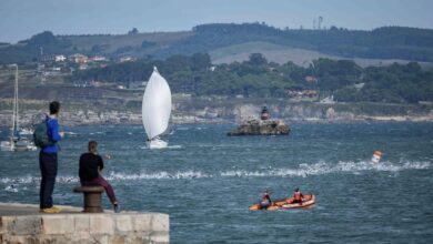 Instagran / imagem de natação no Ciudad de Santander Triathlon