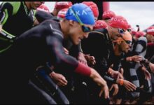 IRONMAN/ salida de una prueba profesional IRONMAN