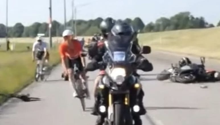 Reprofoto Ironman Hamburg /Momento del accidente en el IM Hamburg