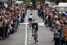 Imagen del sector ciclista del triatlón de Zarautz