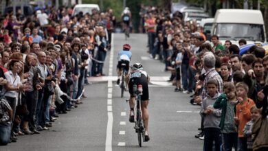 Imagen del sector ciclista del triatlón de Zarautz