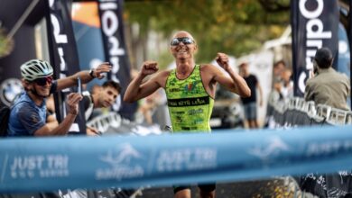 Jaume Leiva ganando el trialtó de cambrils