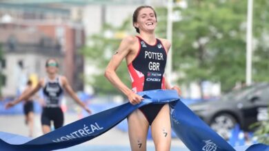 WorldTriathlon/Beth Potter vencendo em Montreal