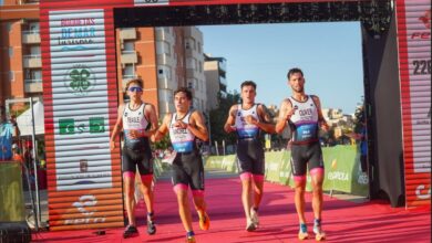 FETRI/ el Peñota Dental Alusigma entering the finish line in Roquetas