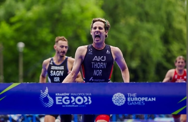 WorldTriathlon/ Das Ziel bei den Europaspielen