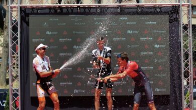 Ironman / immagine del podio di Andorra con Jordi Montraveta