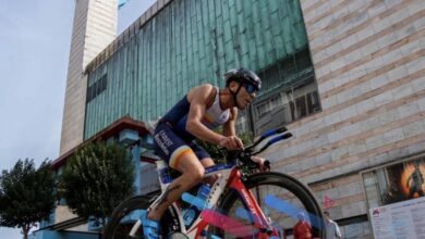 Un triatleta a Santander