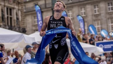 Wordl Triathlin/ Hayden Wilde winning in Hamburg