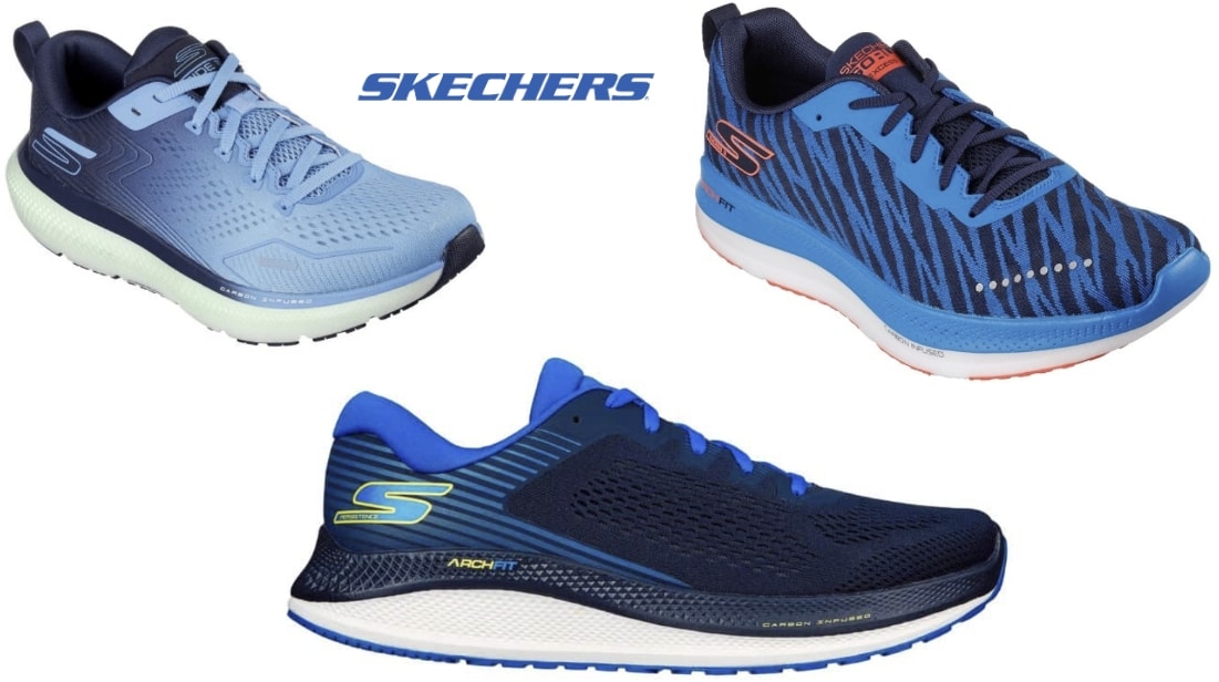 3 chaussures Skechers avec fibre de carbone :