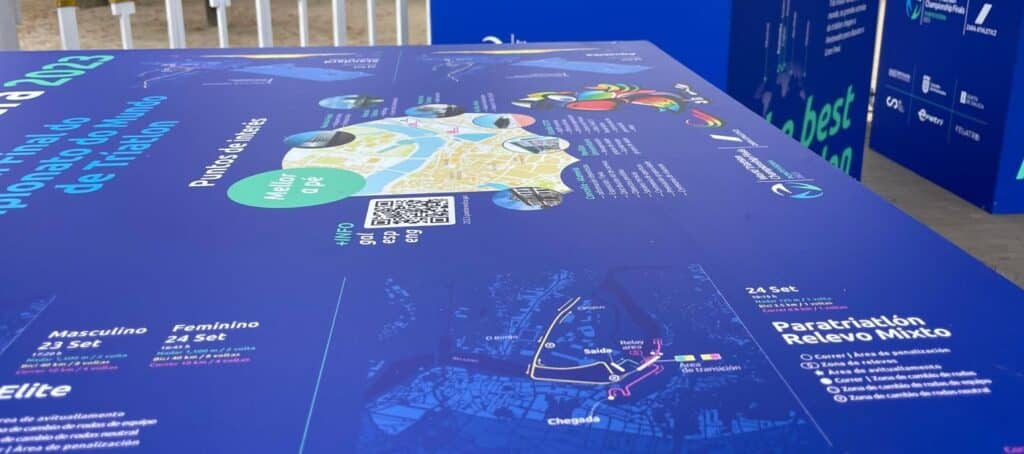 Image of a promotional area of ​​the Grand Final in Pontevedra