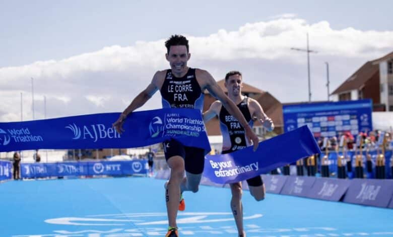 WorldTriathlon/ Leo Bergere ganando las WTCS Sunderland