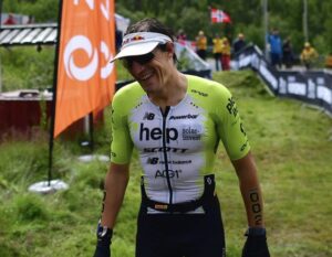 @alexander.koerner /Sebastian Kienle at the finish line of the Norseman Xtreme Triathlon