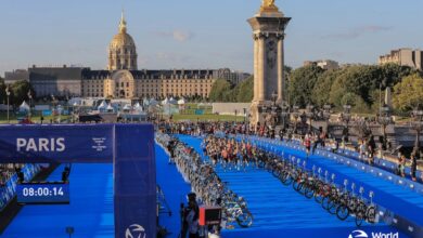 Mundial de Triatlo / imagem da estafeta mista em Paris