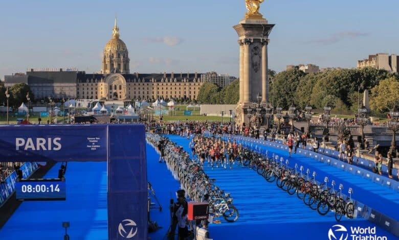 World Triathlon / image of the mixed relay in Paris