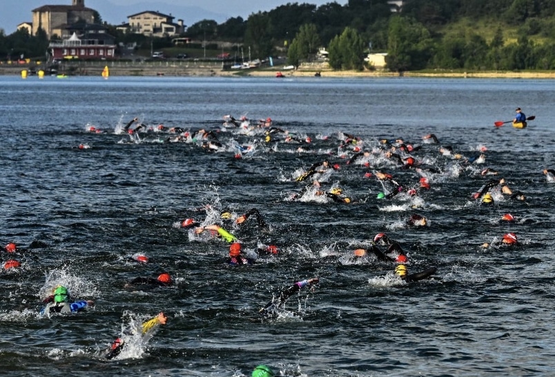 IM/ imagen de la natación en un triatlón