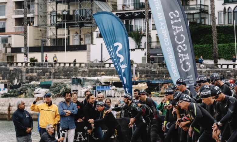 Image of the start of the Cascais Swim Challenge