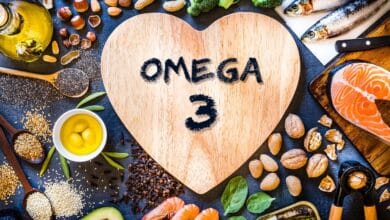 tela/immagine di alimenti con Omega3