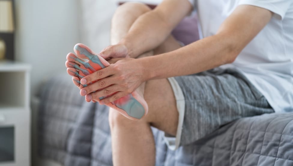 canva/ image of a person with plantar fasciitis