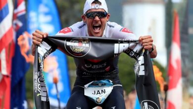 Photo de Tom Pennington/Getty Images pour IRONMAN / Jan Frodeno gagnant à Kona