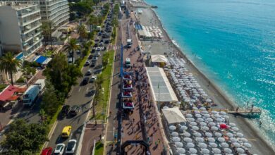 IRONMAN / Imagem da área de chegada em Nice