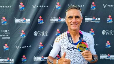 Instagram /Laurent Jalabert, mit der Finisher-Medaille in Nizza