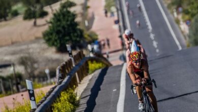 Défi Famille/image des triathlètes du segment cyclisme