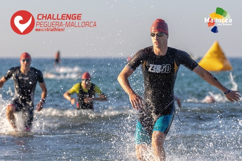 Salida de la natación del Challenge Peguera
