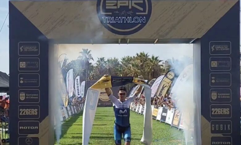 Noya winning the Epic Triathlon