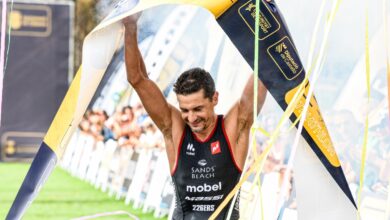 Epic Triathlon/ Iván Raña at the finish line of the test